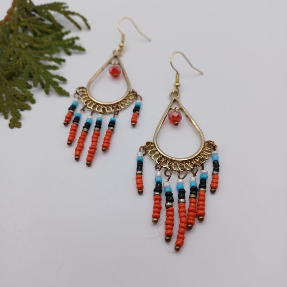 Handmade Chandelier Earrings - Picture 5 of 6